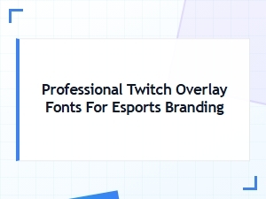 Professional Overlay Fonts for Esports Branding